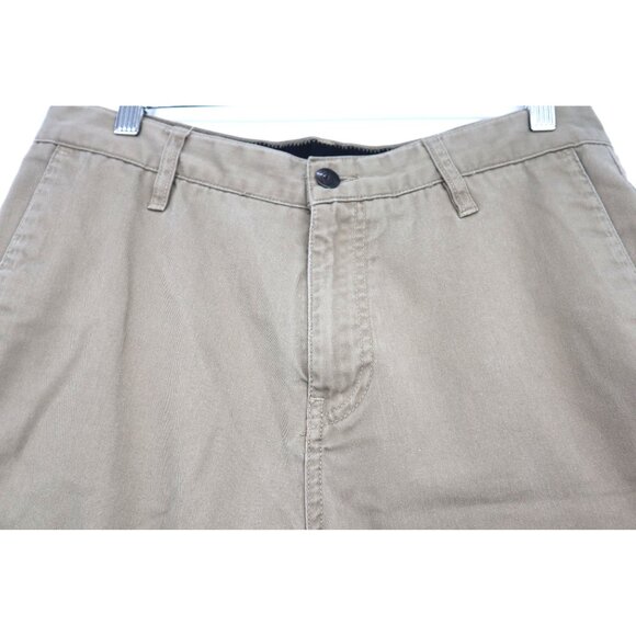 Volcom Mens Khaki Cargo Shorts Size 30 Cotton Blend Casual Wear Flat Front Chino - Picture 6 of 12